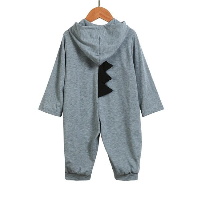 2017 Newborn Infant Baby Boy Girl Dinosaur Hooded Romper Jumpsuit Outfits Clothes D40